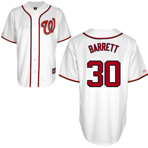Aaron Barrett #30 mlb Jersey-Washington Nationals Women's Authentic Home White Cool Base Baseball Jersey